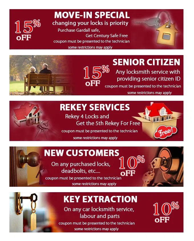Chicago Heights Locksmith Service, Chicago Heights, IL 708-290-9007 - coupon21-set-five